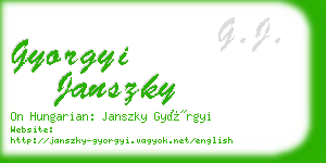 gyorgyi janszky business card